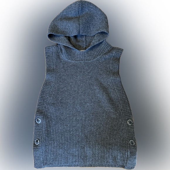 Purotatto Cashmere Wool Blend Hooded Poncho Sweater - Picture 10 of 16